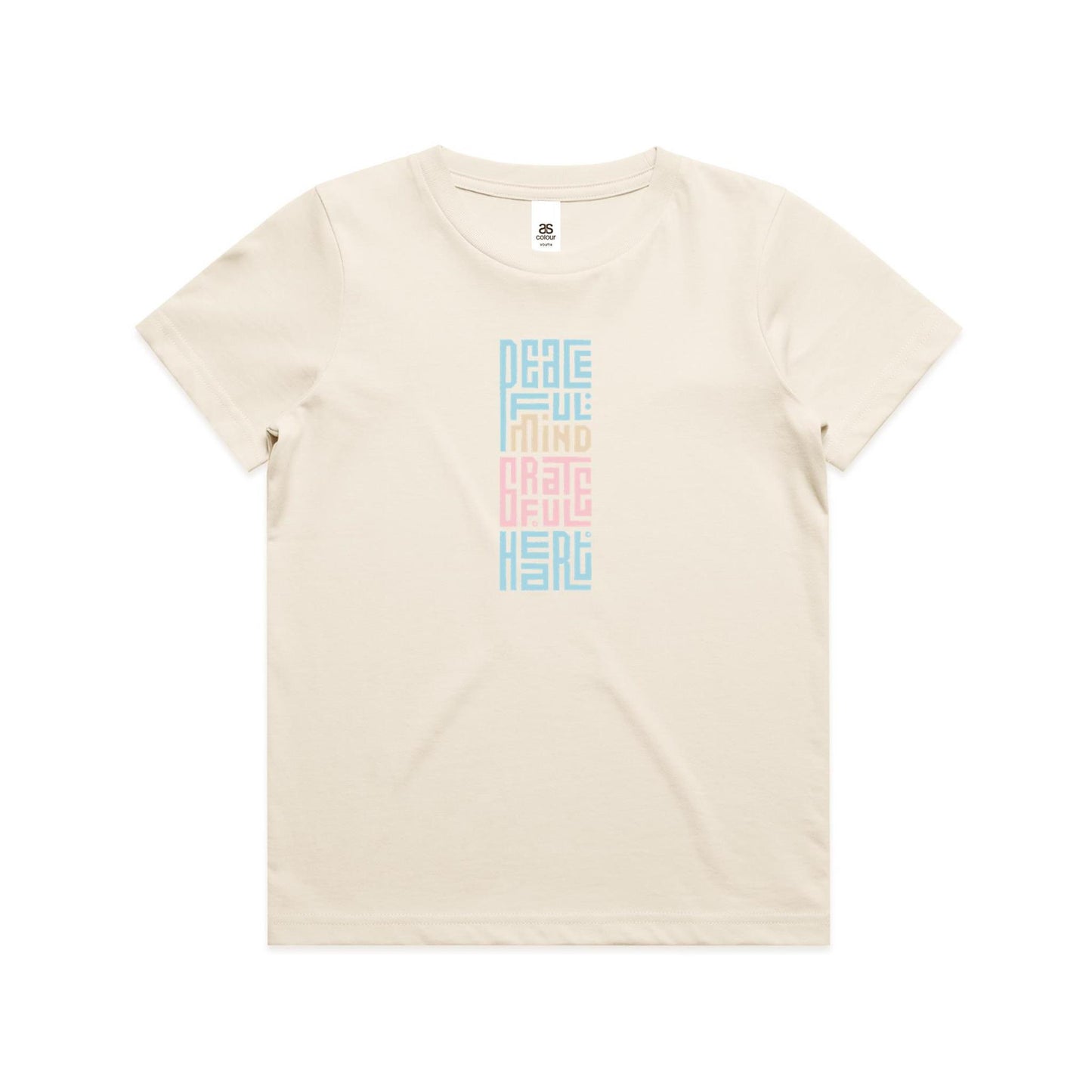 Current Mood 'PEACEFUL MIND GRATEFUL HEART' Youth Tee
