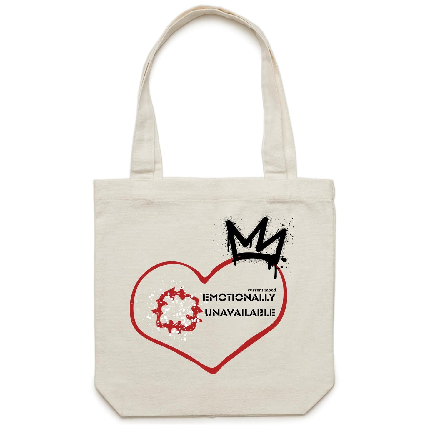 Current Mood 'EMOTIONALLY UNAVAILABLE' - Carrie - Canvas Tote Bag