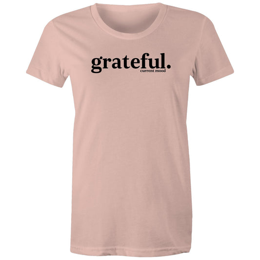 Current Mood 'GRATEFUL BLACK LOGO' Women's Tee