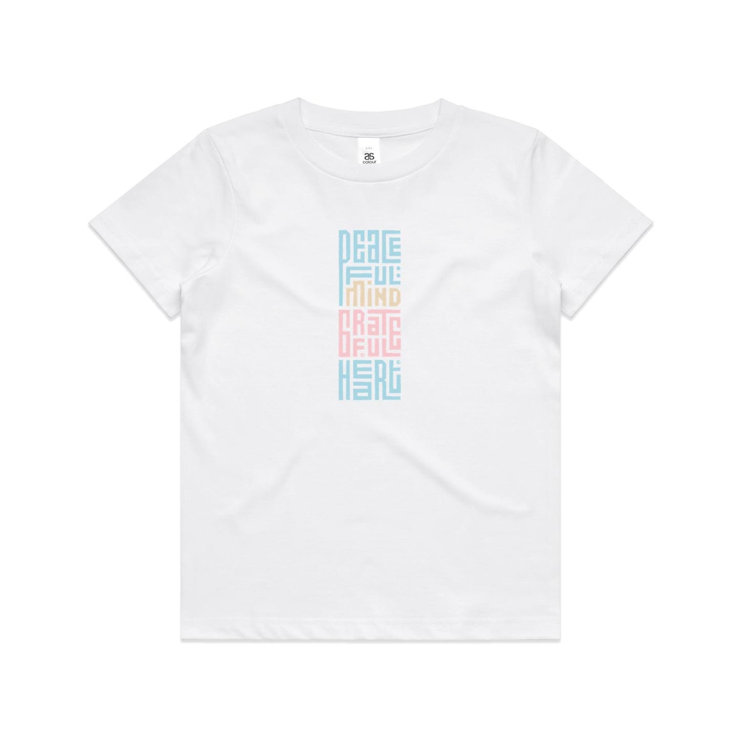 Current Mood 'PEACEFUL MIND GRATEFUL HEART' Youth Tee