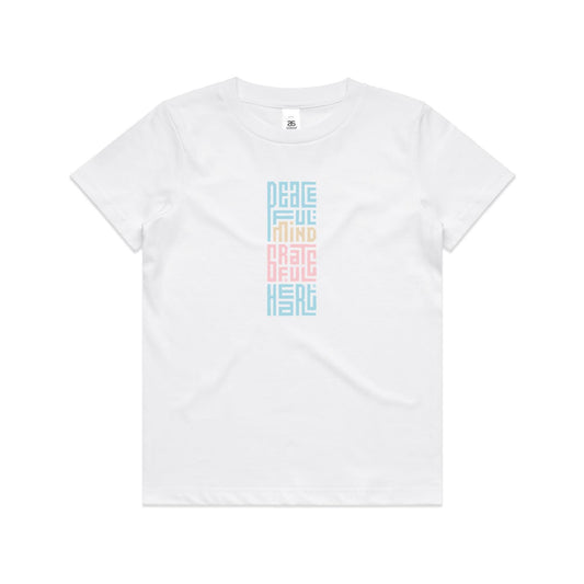 Current Mood 'PEACEFUL MIND GRATEFUL HEART' Youth Tee