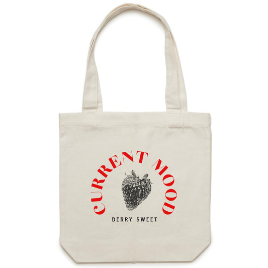 Current Mood 'BERRY SWEET STRAWBERRY' - Carrie - Canvas Tote Bag