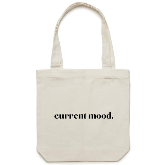 Current Mood 'BLACK LOGO' - Carrie - Canvas Tote Bag