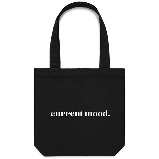 Current Mood 'WHITE LOGO' - Carrie - Canvas Tote Bag